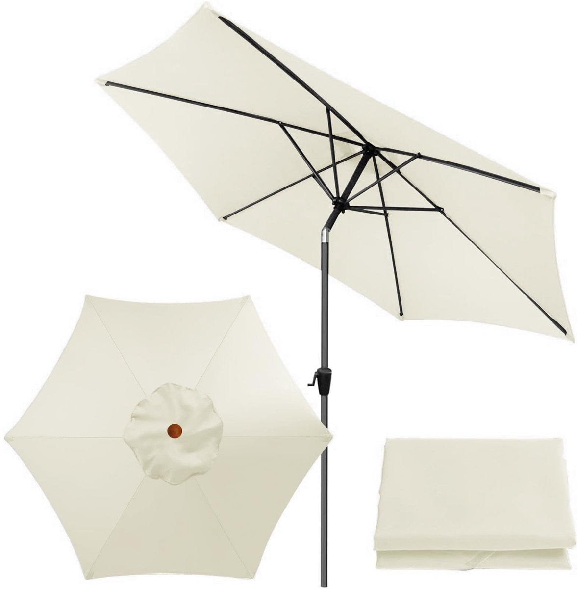 Dailygoods - Vervangende Parasolhoes 3m - Waterdichte en UV-bestendige Parasolhoes