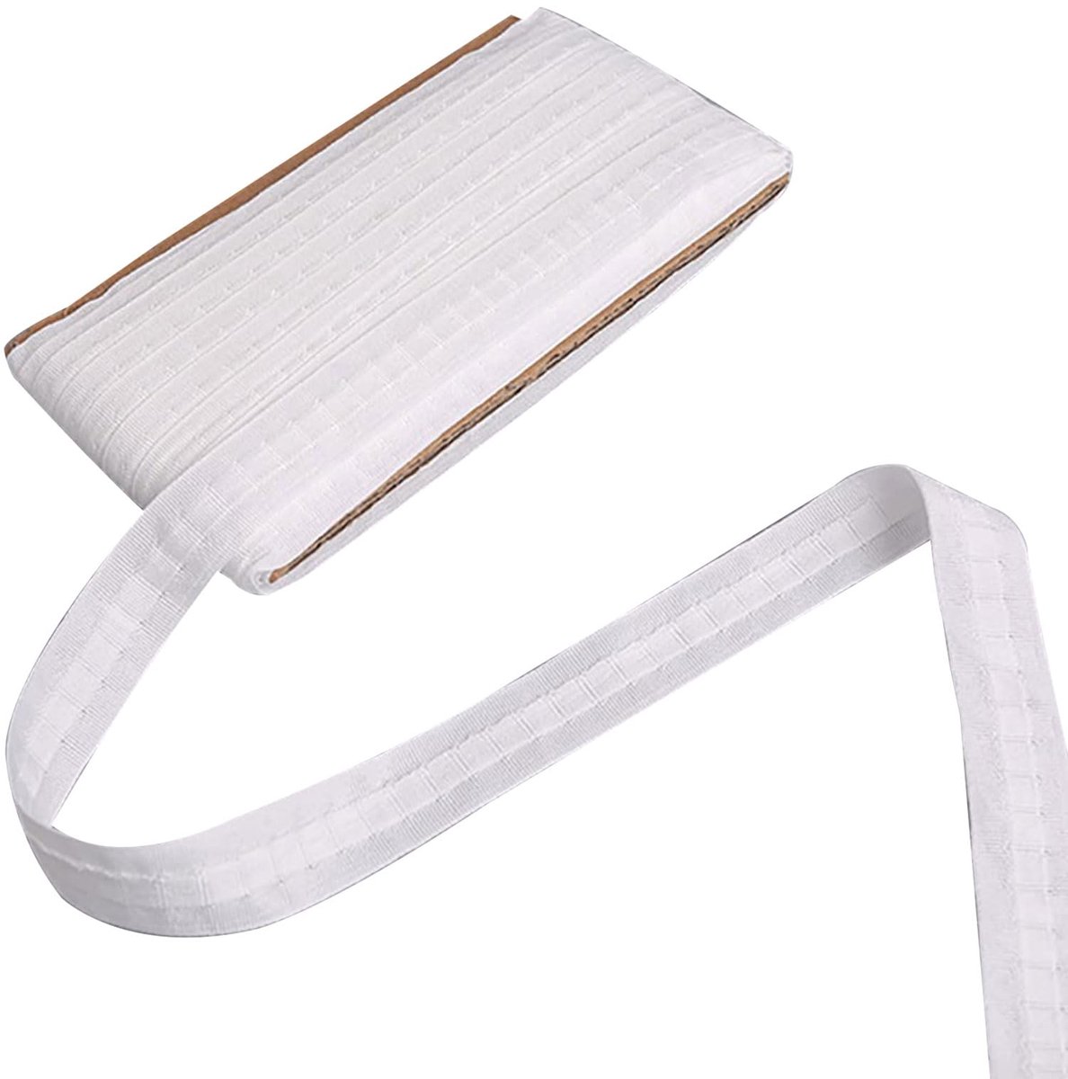 Dailygoods - Gordijnband Plooiband voor Gordijnen - 30 m x 2,5 cm Polyester, Wit