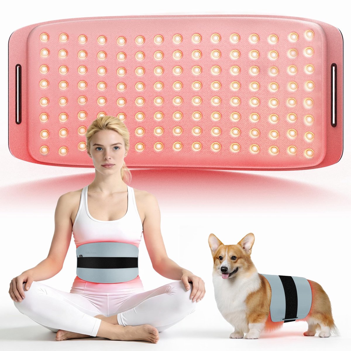 Dailygoods- Lichttherapie Roodlichttherapie - Draagbare 360° LED-chips - Infraroodtherapie - Spier- en gewrichtspijn - Oplaadbaar apparaat - Professionele behandeling - Therapieapparaat