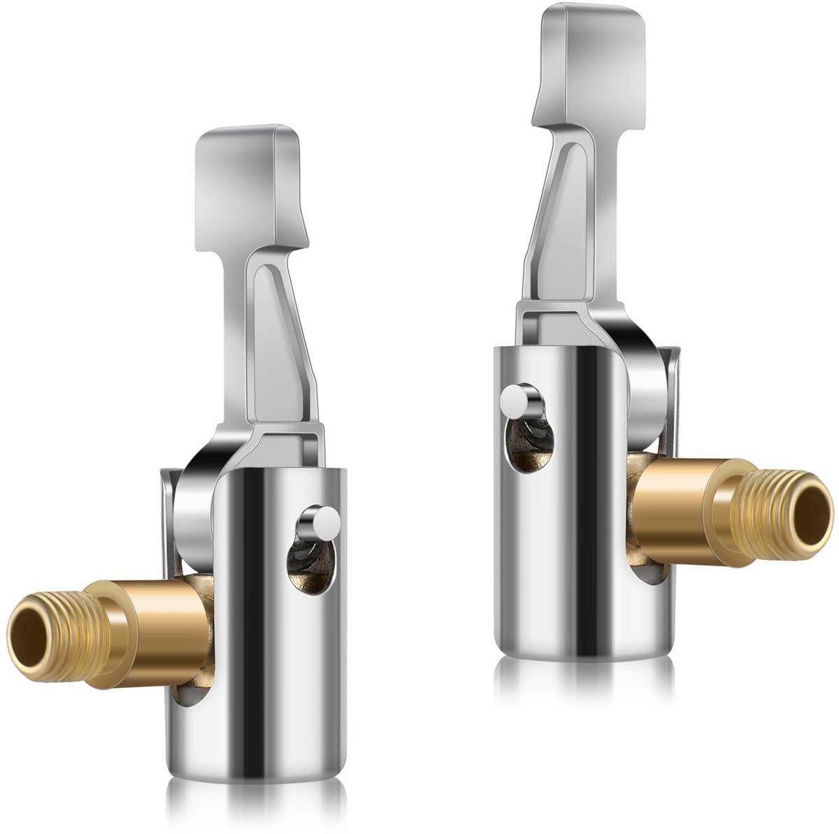 Dailygoods - 2 Stuks Slangventiel met Slangadapter voor Bandenpomp