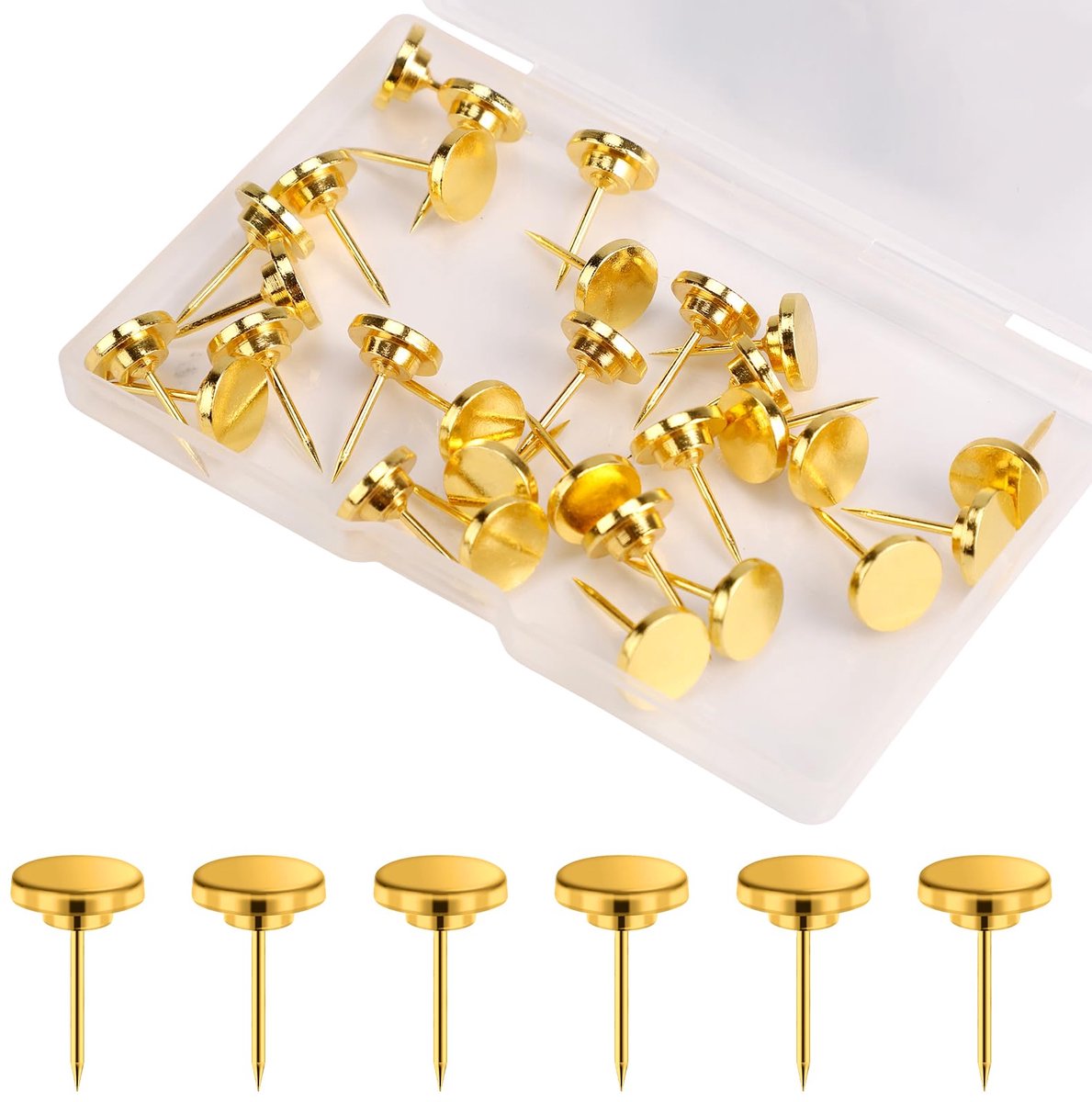 Dailygoods - 30 Stuks Gouden Prikborden - Decoratieve Duimspijkers