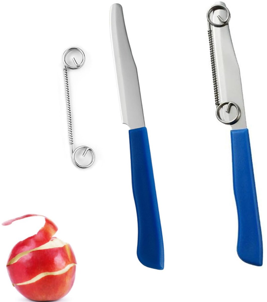 Dailygoods - Snijkmes met 2 Stuks Schilmesjes - Multifunctionele Groente- en Fruitmes