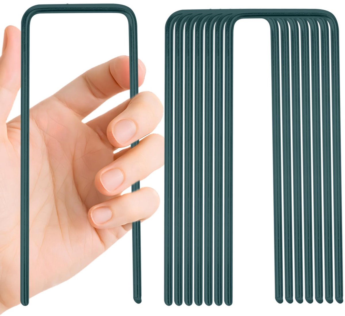 Dailygoods - 50 Stuks U-vormige Grondankers voor Tuin en Camping 150x30x3mm