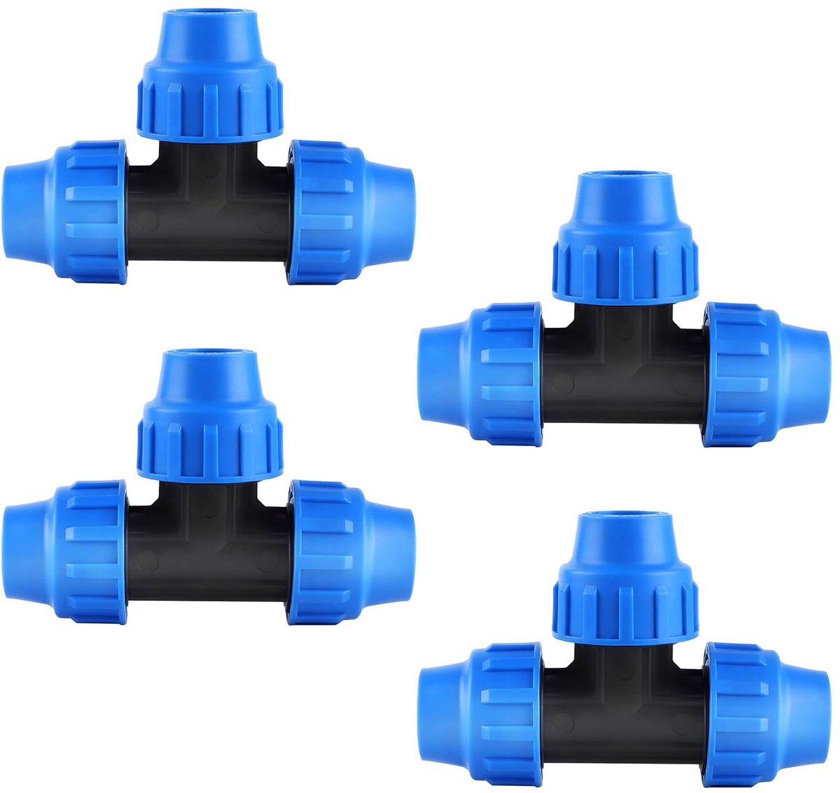 Dailygoods - PE Pijp 20mm Schroefverbinding PP T-stuk - Voor Waterleiding