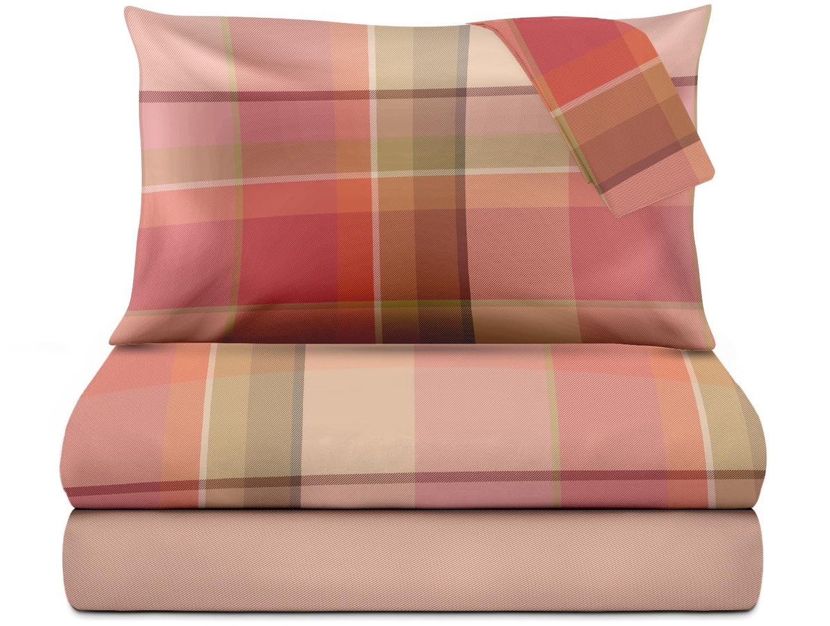 Dailygoods - Duvet Cover Set voor 2-Persoonsbed - Percale Katoen in Mr Tartan Design