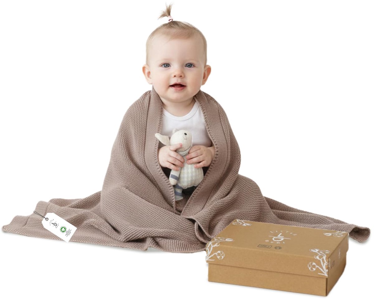 Dailygoods - Luxe Gebreide Deken van Biologisch Katoen, Ademend en Temperatuurregulerend