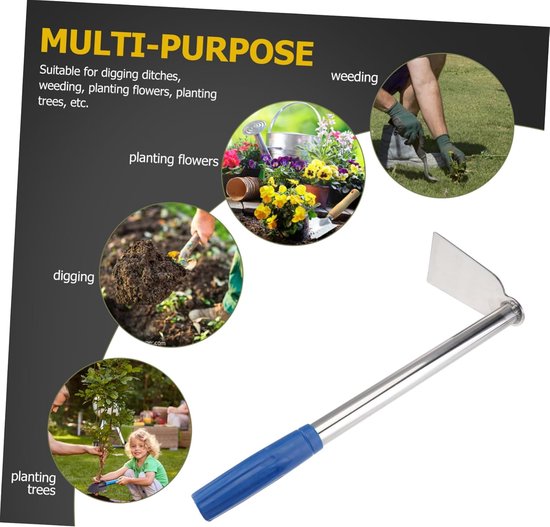 Roestvrijstalen Tuin Hout - Onkruidsteker Wieden - Tuinonderhoud - Verstevigd Materiaal - 35 cm - Zilver — afbeelding 4