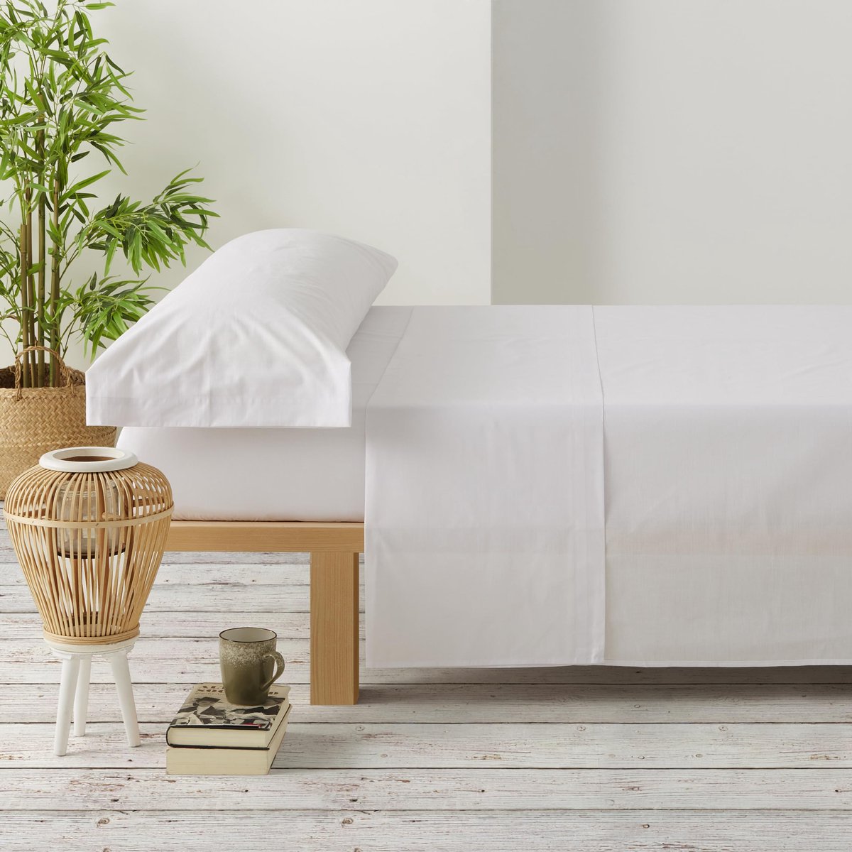 SnelShoppen - Premium Beddengoedset 90 x 190 cm - 3-delig - Laken en Hoeslaken 90 x 190 cm met Kussensloop 90 x 45 cm - Ideaal voor Camping, Kinderen,