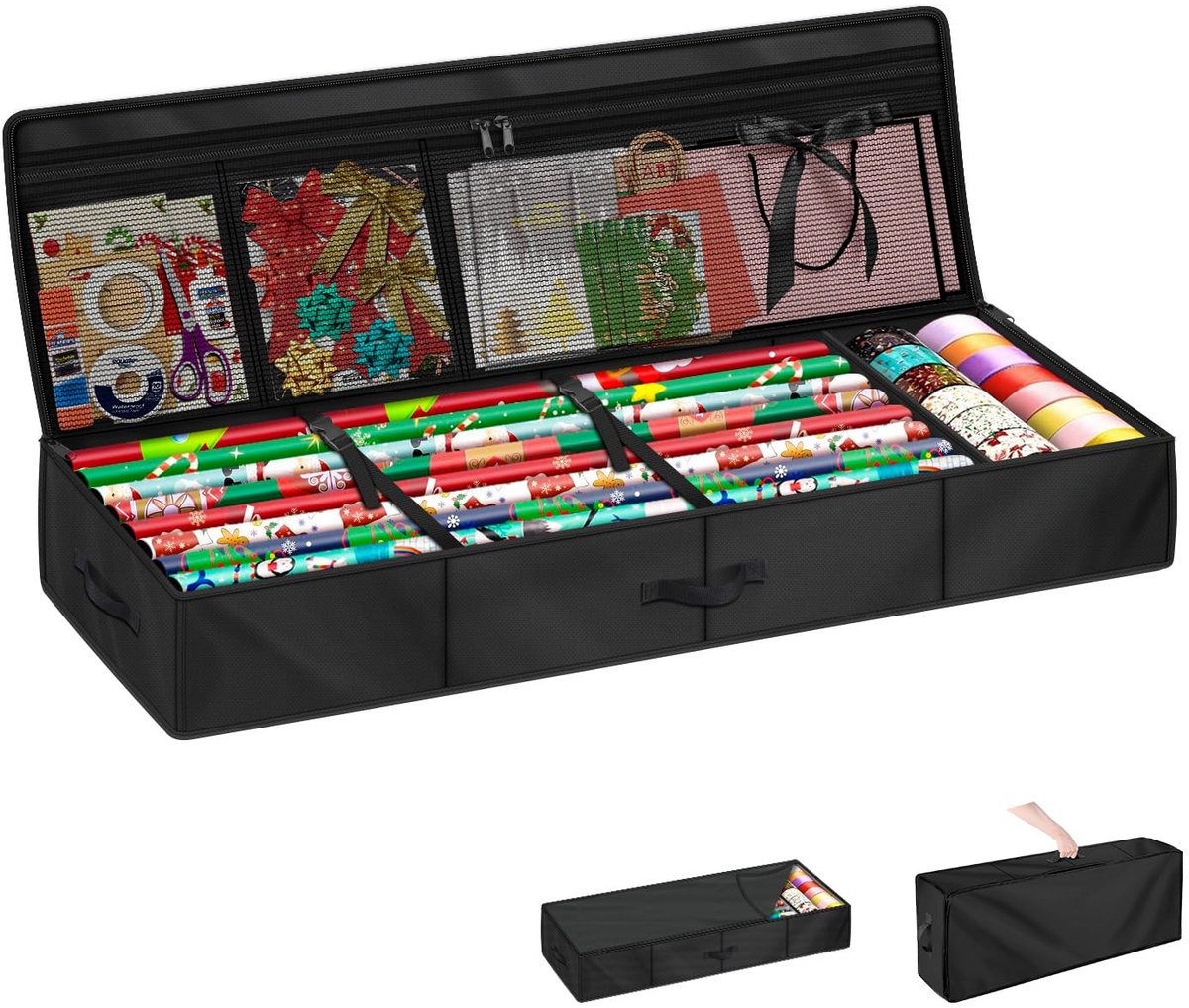Dailygoods - Opbergtas voor Cadeaupapier - Waterdichte Organiser met Vakken