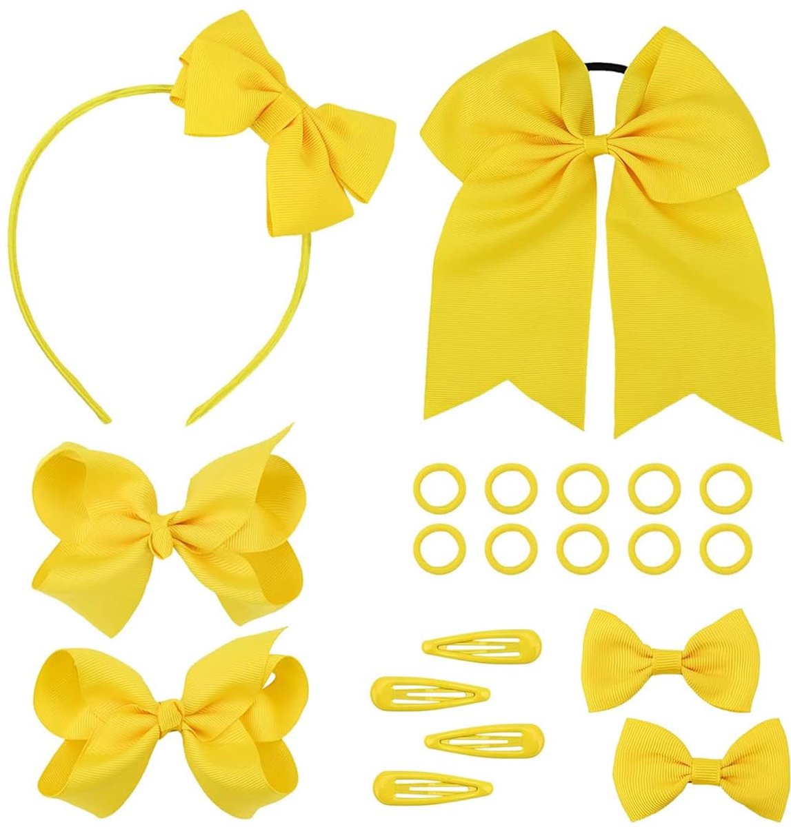 Dailygoods - 20-delige Haarjuwelen Set met Strik en Haarspelden voor Meisjes