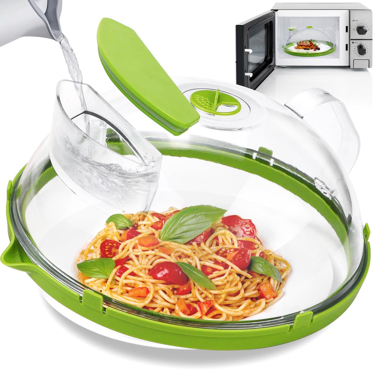 Dailygoods - Magnetron Deksel met Handvat - BPA-vrij, 26 cm