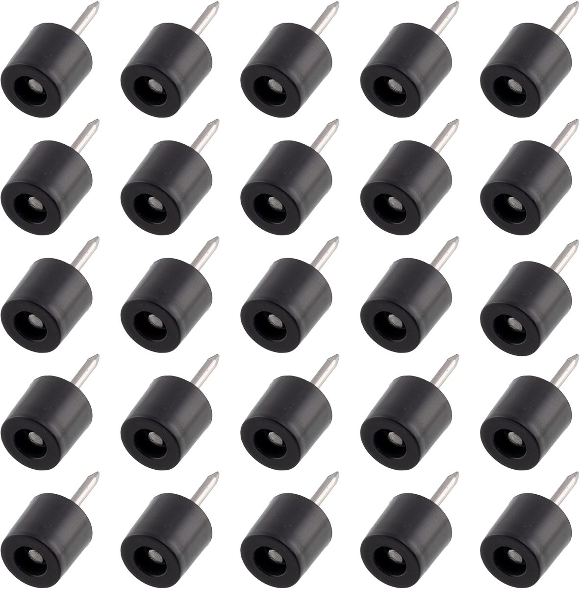 Dailygoods - Set van 25 Plankdragers met Spijker - Zwarte Kunststof Opberghouders voor Meubels