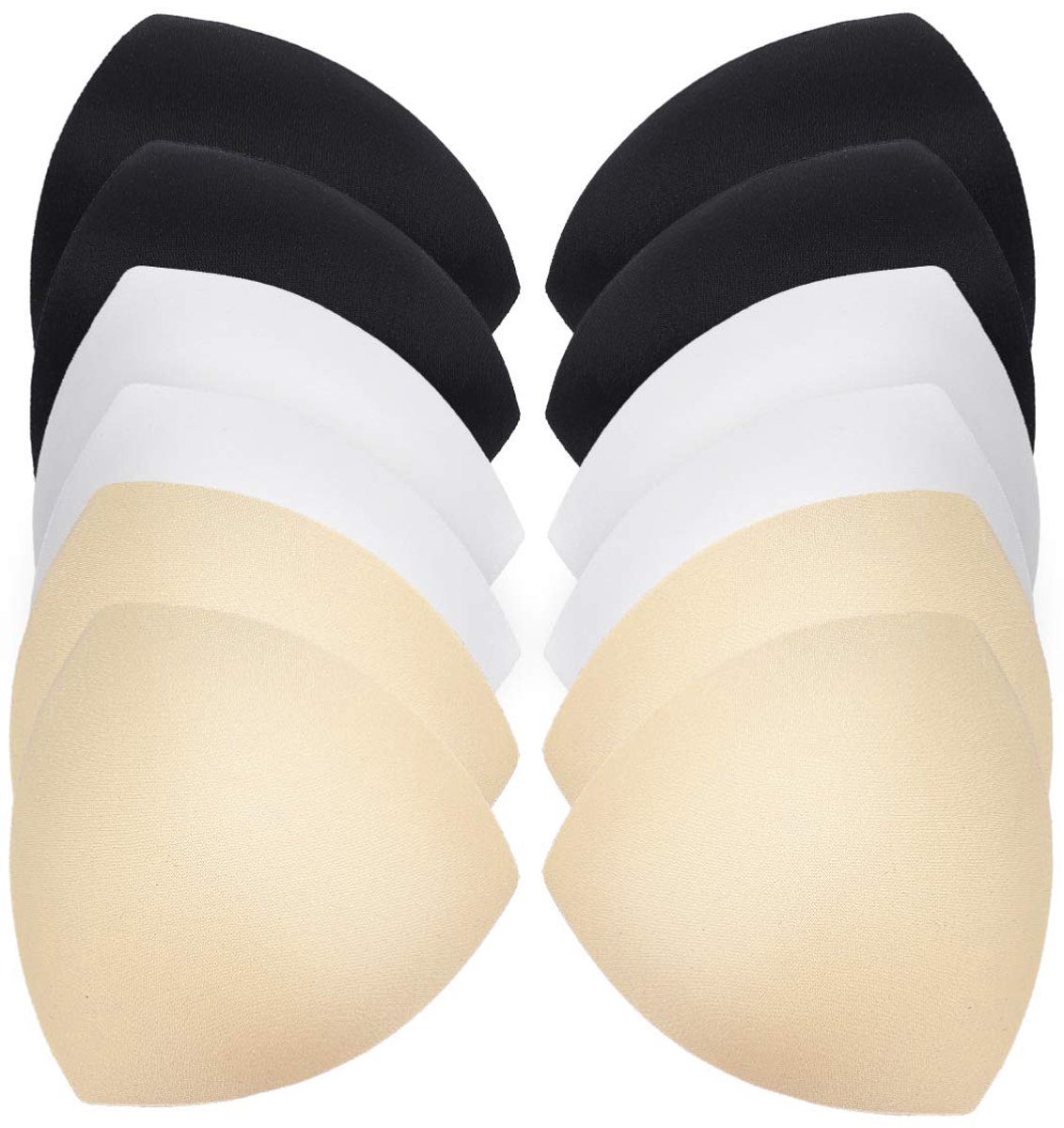 Dailygoods - 6 Paar Verwijderbare Bh Pads - Triangle Ademend Kussen voor Dames