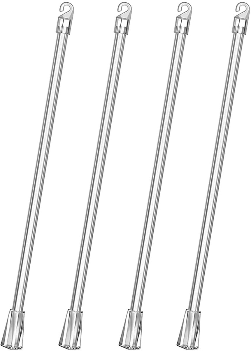 Dailygoods - 4 Stuks Vervangonderdelen voor Verticale Jaloezieën - Inclusief Opener en Stang