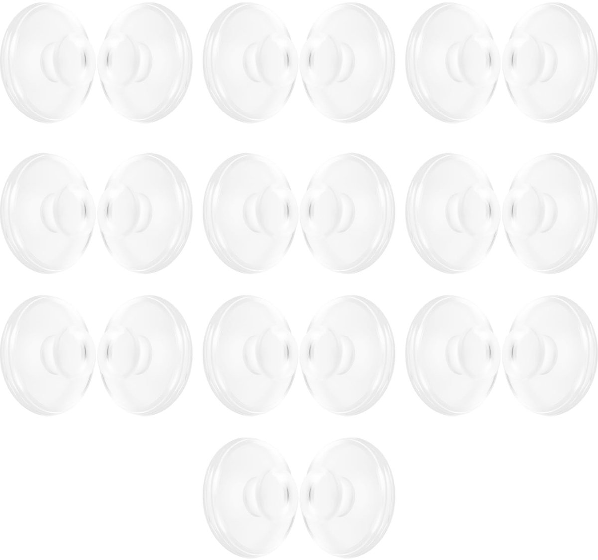 Dailygoods- Neuspads Siliconen 9mm - Ronde Neuspads - Zelfklevend - Antislip - Compatibel met Lindberg Air Titanium - Comfortabele Draagervaring - Neuskussens