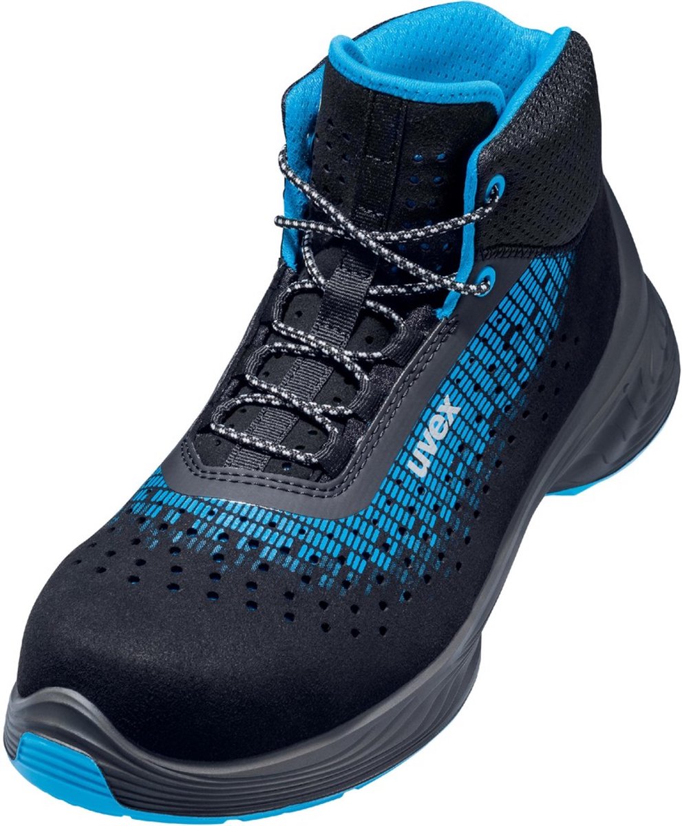 Uvex Veiligheidsit-schoenen Laarzen 6831 Gel. Zwart/Blauw Pu