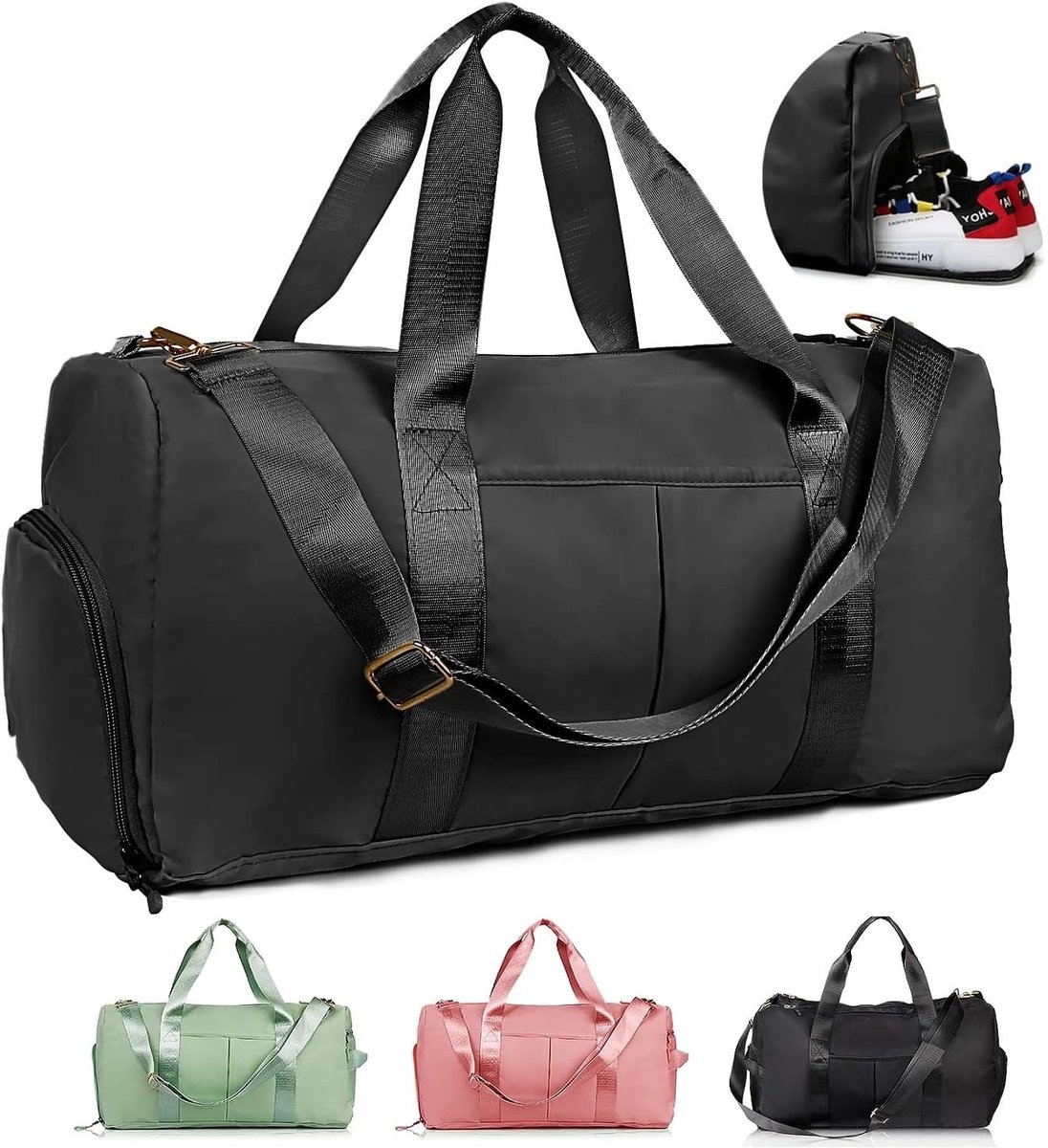 Dailygoods - Grote Sporttas Reisbagage - Lichtgewicht en Waterdicht Zwart