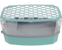 Schildpad Aquarium - Reptielen Terrarium - Natuurlijk Zonnen - Geïntegreerd Zonneplatform - 35.5 x 18 x 18 cm - Multi
