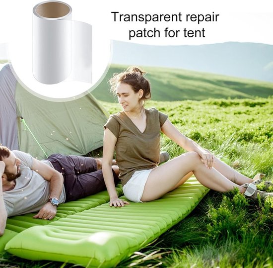Springkussen Reparatieset - TPU Tape Pleisters - Lekkages Dichten - Onderwaterreparaties - 1m x 15cm - Doorzichtig — afbeelding 5