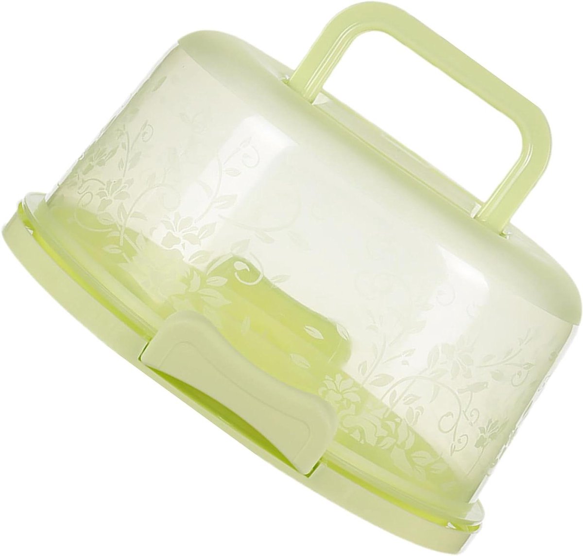 Taartdoos met Handvat - Taartdrager Deksel - Taart Transport - Stapelbaar Ontwerp - 26 cm - groen