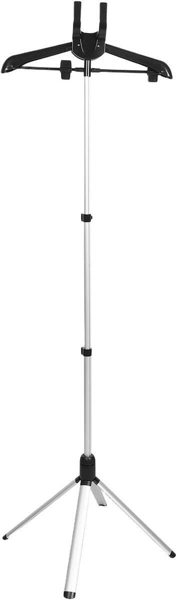 Verstelbare Kledingstomer Standaard - Stoomrek Kleding Stomen - Kleding Kreukvrij Maken - Telescopische Hoogteverstelling - 147 cm - Zwart