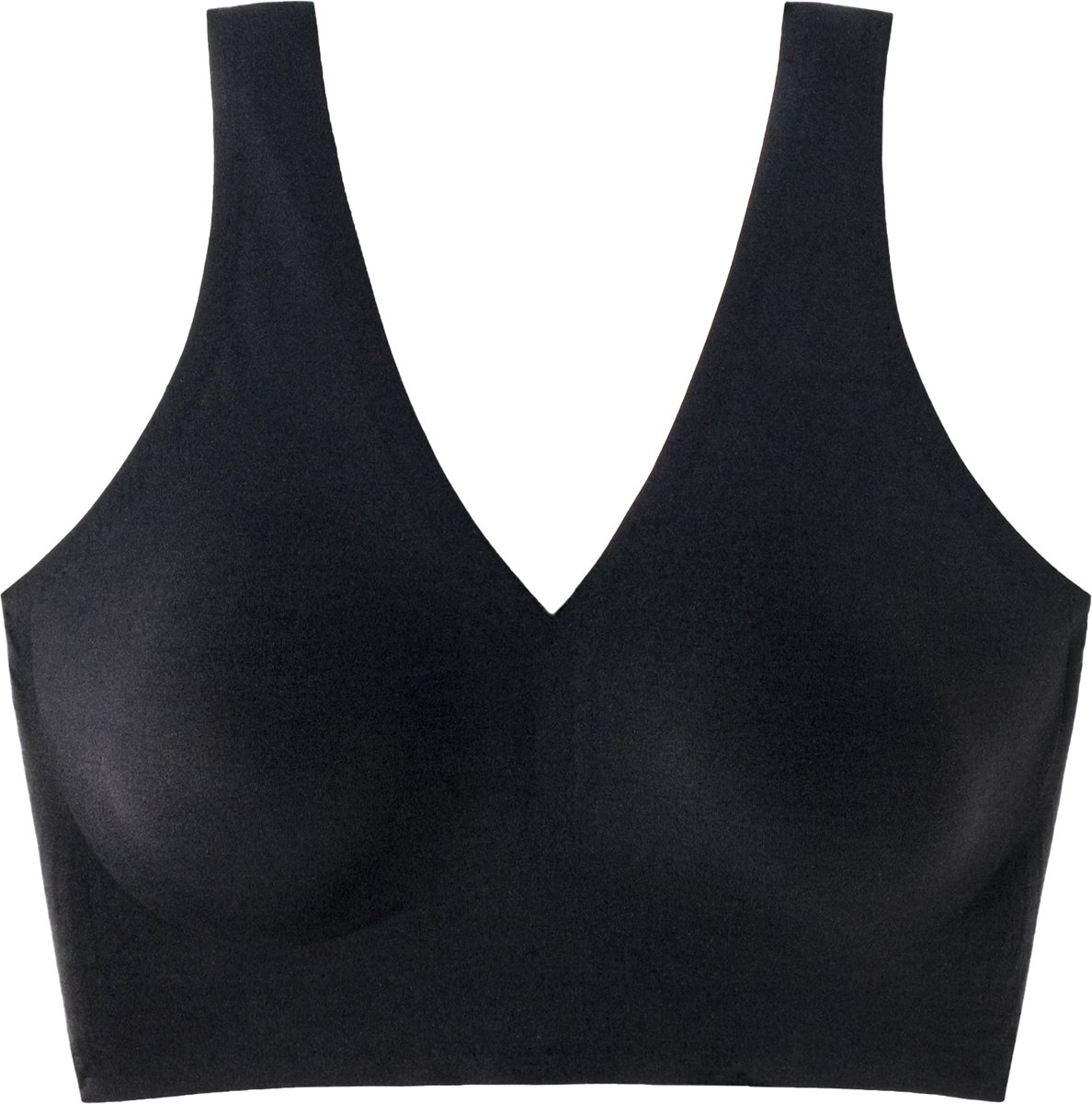 Schiesser Invisible Soft Bustier - uitneembare pads naadloos - Dames - Beha zwart