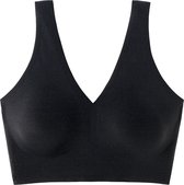 Schiesser Invisible Soft Bustier - uitneembare pads naadloos - Dames - Beha zwart