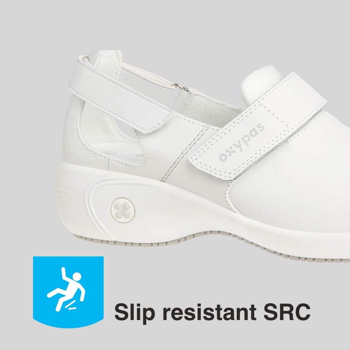 SnelShoppen - Oxypas SALMA Leren Werkschoenen Dames - Antislip, Comfortabel, Ziekenhuis en Verzorging - Wit - Maat 36 EU