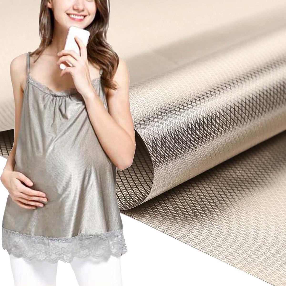 Afschermingsweefsel - Faraday stof - Signaal blokkering - EMF bescherming - 110 cm breed - Zilver