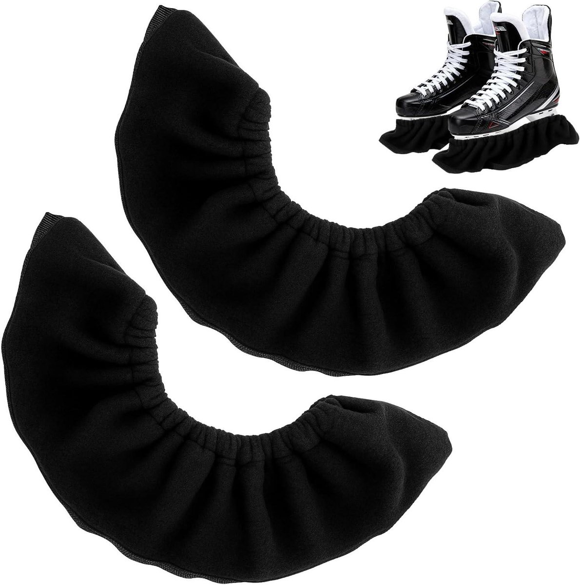 Schaatsbeschermers - Schaatsenhoezen IJshockey beschermers - Schaatsen beschermen - Universele pasvorm - 24cm - Zwart