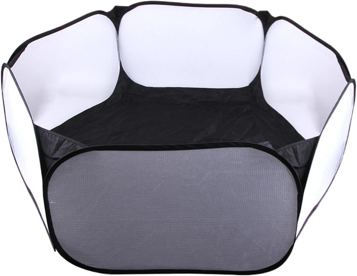 Kattenbox - Dierenverblijf Kooi - Veilige Speelruimte - Waterdichte Mat - 61x120x37 cm - Enkele Attribuut