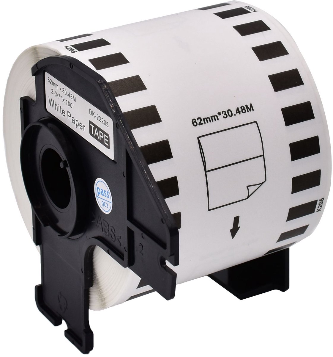 Comix Brother DK-22223, 50mm x 30,48m, houder + etiketrol