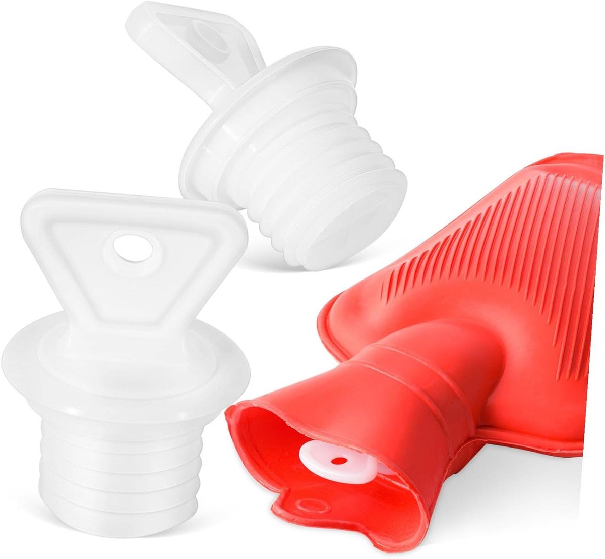 Rubberen Kruikstop - Stop Warmwaterzak - Lekvrije Afdichting - Hittebestendig Materiaal - 45 x 35 cm - Wit