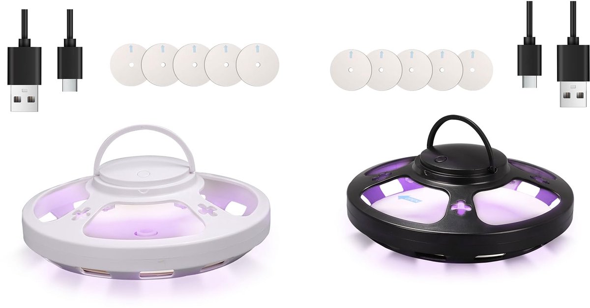 SnelShoppen - Set van 2 Vlooienvallen voor Thuis, Niet Giftig, Licht en Geurloos, Met Kleefpads en 4 Tapijtmodi, Natuurlijke Vlooienvanger voor Binnen