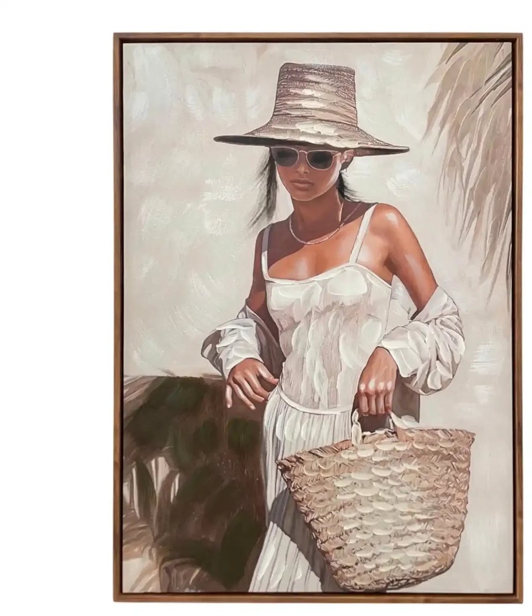 Mansion atmosphere Canvas Schilderij Michele – Vrouw met Hoed 50x70 cm