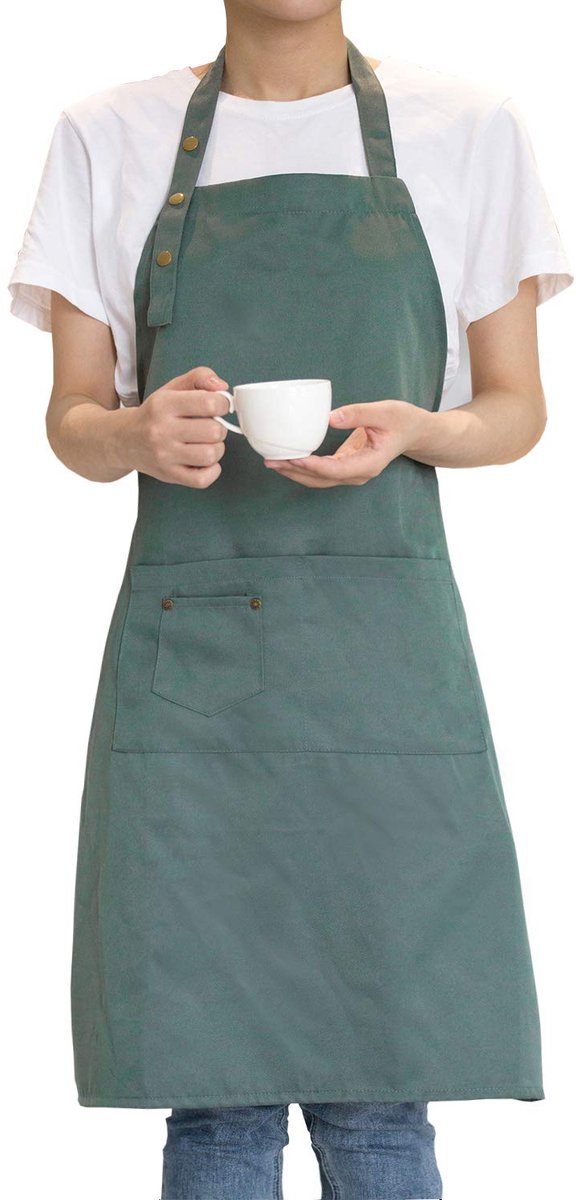 SnelShoppen - Kunstschorten voor Aardewerk Schilderen, Waterdicht Groen Keuken Schorten voor Heren en Vrouwen, Standaard Maat, Perfect voor Creatieve