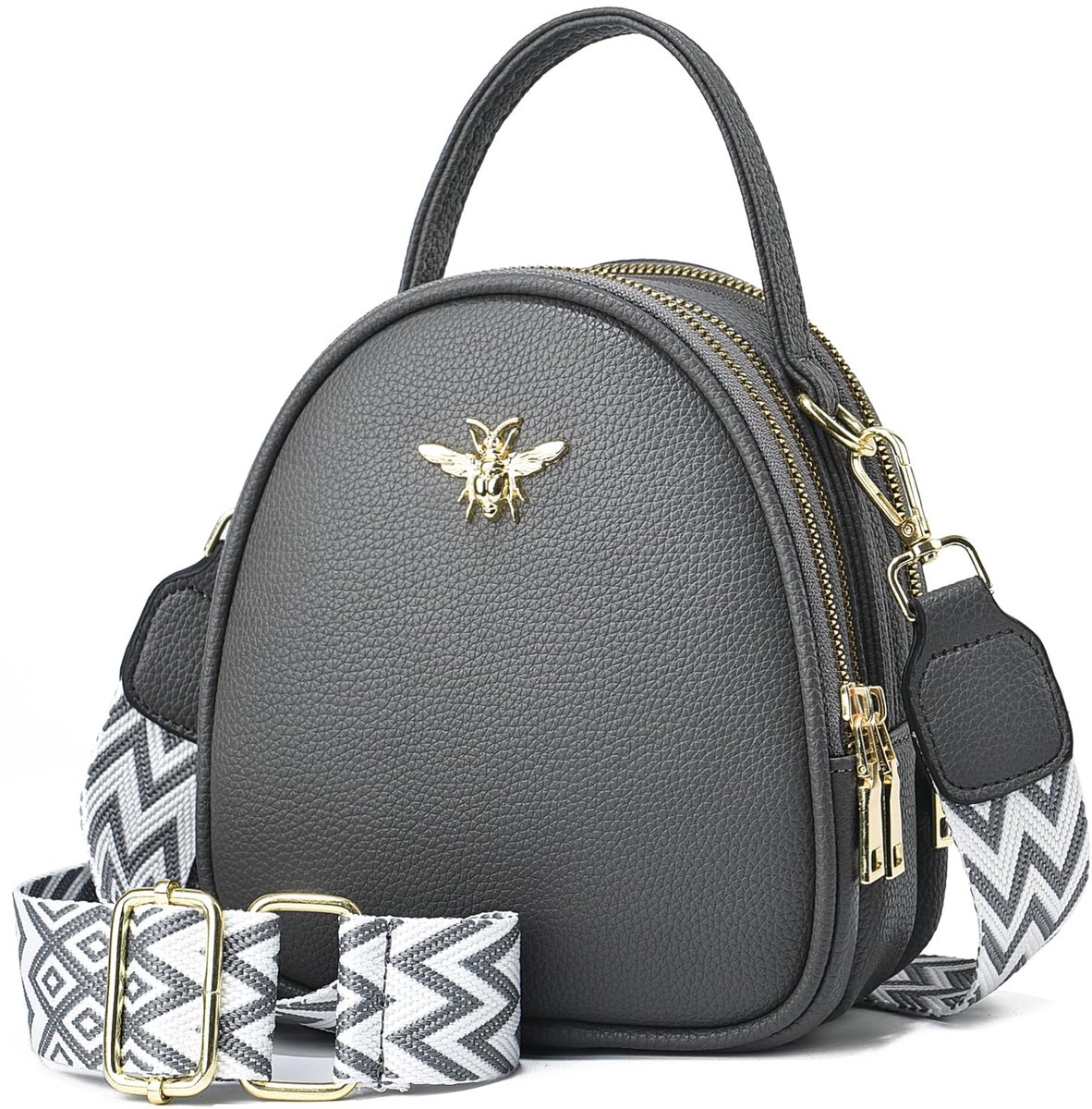 SnelShoppen - Lichtgewicht Crossbodytas Dames - Stijlvolle Telefoontas - PU-leer - Schoudertas met Rits - Handtas voor Uitgaan, Winkelen & Avondje Uit