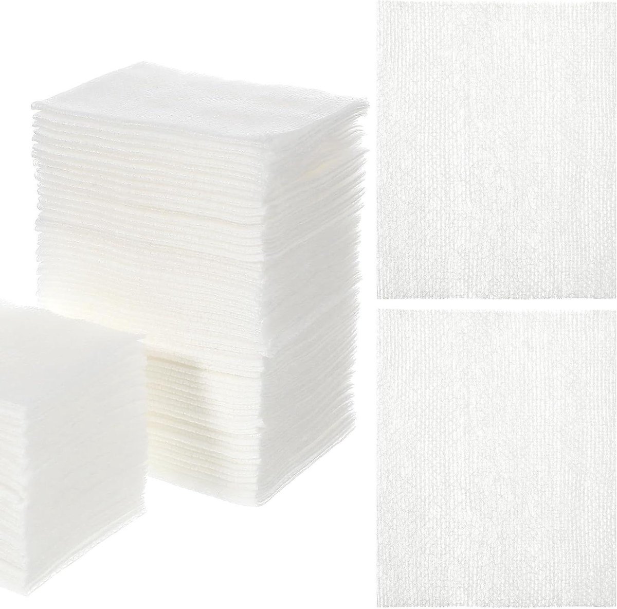 Make-up Pads - Wattenschijfjes Gezicht - Make-up Verwijderen - Rekbaar Katoen - 200 stuks per verpakking - Wit