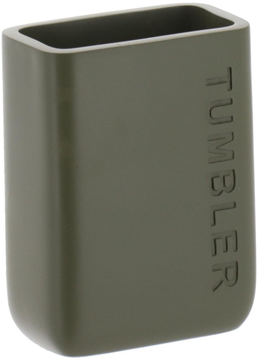 Tendance tandenborstelhouder London - 250ml - groen - kunststof - H10 cm
