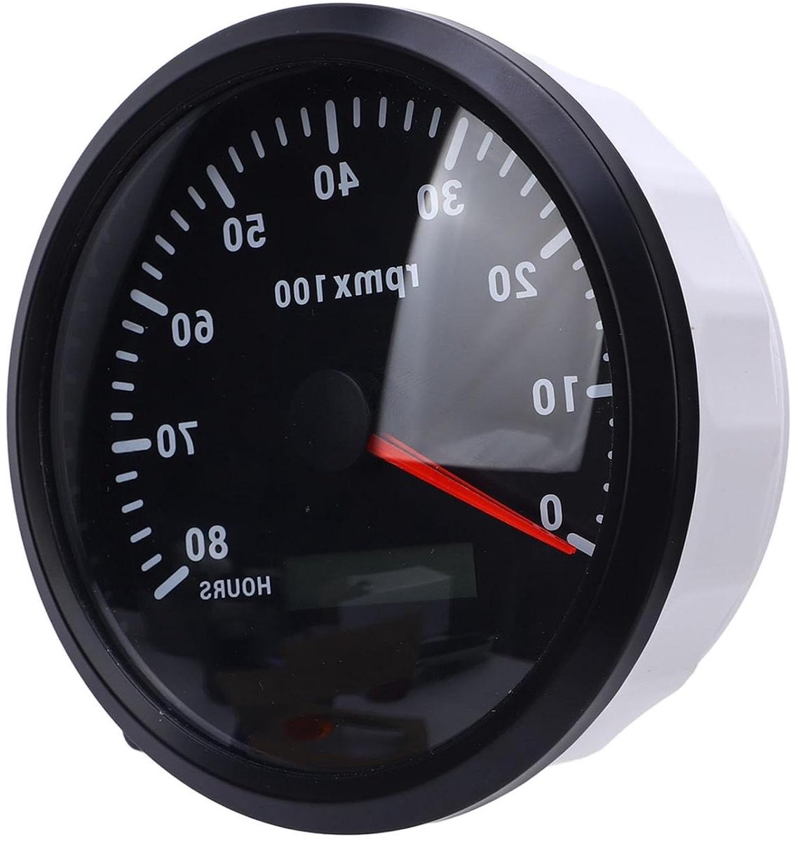 Universele Toerenteller - Toerentalmeter Boot Auto - Motortoerental Meten - 7 Kleuren Achtergrondverlichting - 110 Mm - Zwart