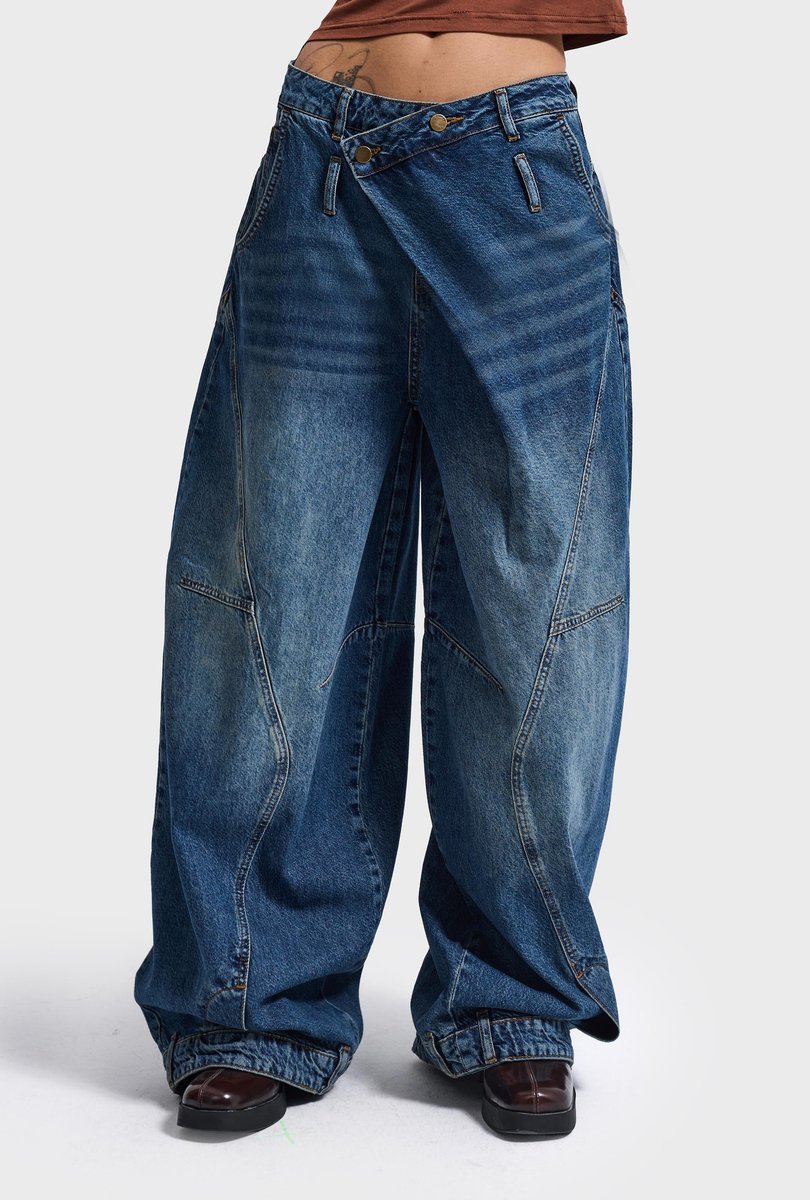 It's Basic - CROSS BARREL LOW RISE JEANS