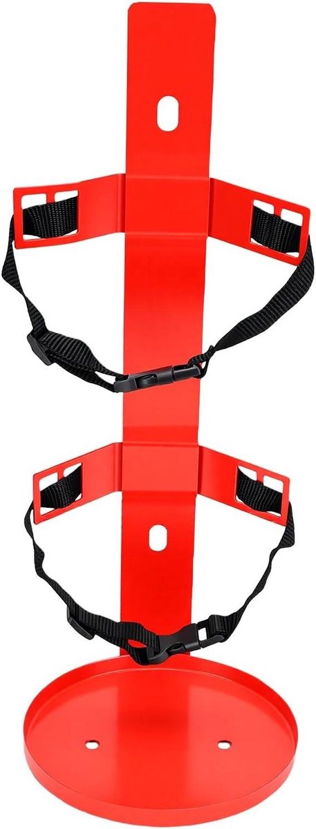 Brandblusser Muurbeugel - Brandblusser Houder - Veilige Opslag - Snelsluiting met één hand - 17 cm diameter - Zwart