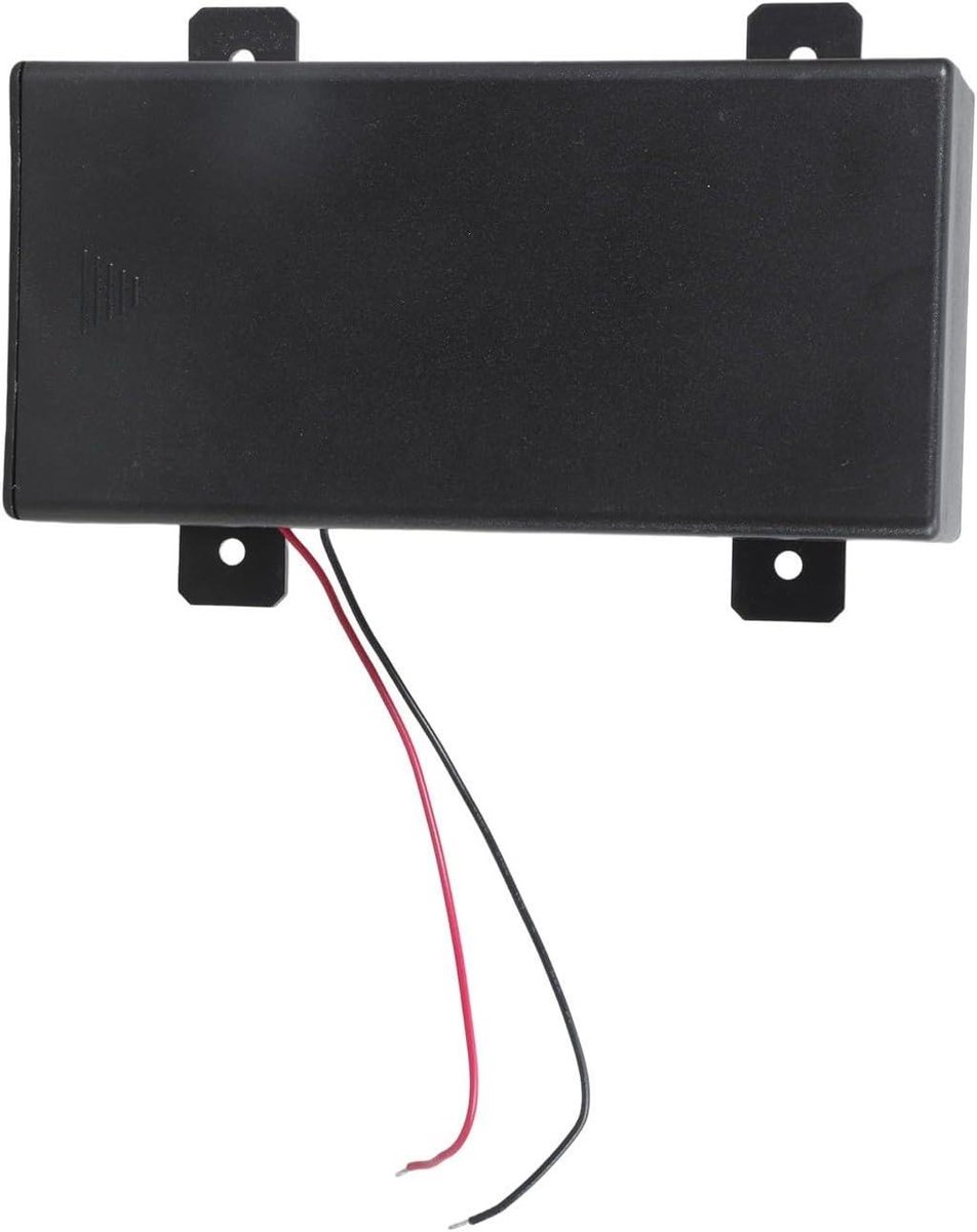 Batterijhouder LR20 D - Batterij opslag Batterij case - Apparaten voeden - Slagvast ABS materiaal - N.v.t. - Zwart