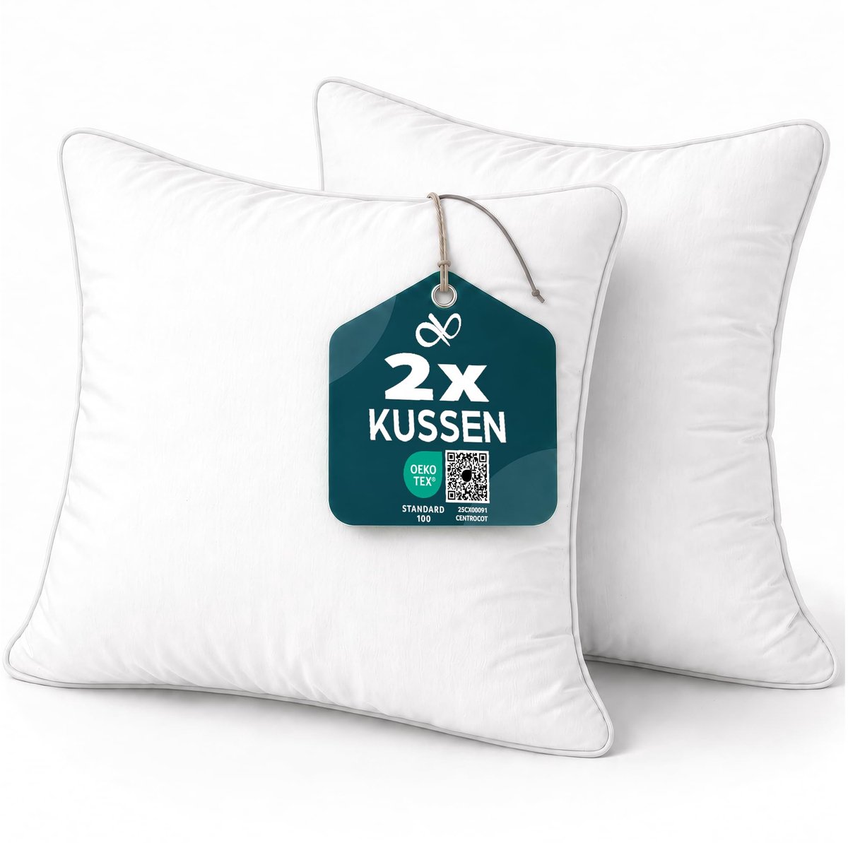 SnelShoppen - Kussen 45x45 cm - Opvulkussens 2 stuks - Hypoallergene Microvezel Kussenslopen - Zachte Decoratieve Kussens voor Woonkamer en Slaapkamer