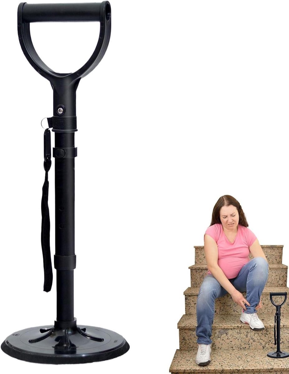 Opstahulp Senioren - Sta-op hulp - Veilig Opstaan - Verstelbare Hoogte - 42-52 cm - Grijs