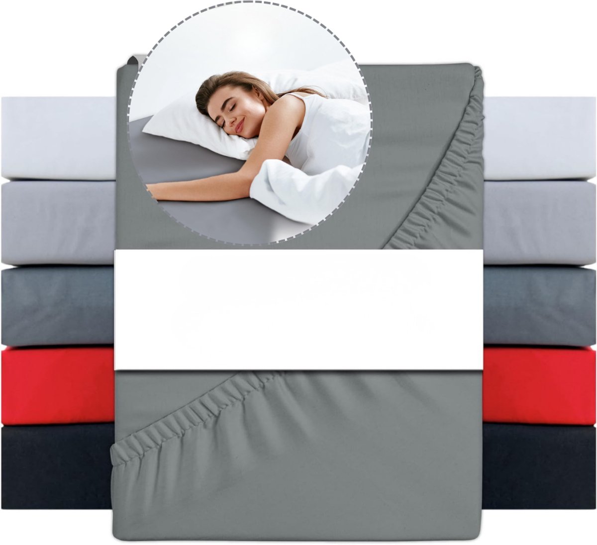 ApexArte® Matrasovertrek 180x200 - Hoeslaken - Matrashoes - Super Zacht - Grijs