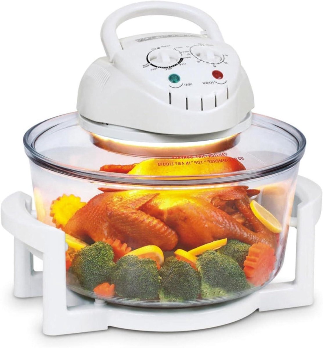 Halogeen Airfryer - Heteluchtoven Airfryer - Gezond Koken - Olievrij Bakken - 12L - Wit