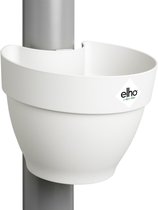 Elho Vibia Campana Pot Gouttière 40 - Pots de Fleurs pour Extérieur - Plastique 100% Recyclé - Lot de 3 - Ø 21.6 x H 16.3 cm - Blanc soie