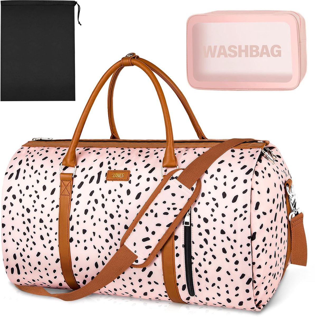 SnelShoppen - Kledingtas voor Reizen met Toilettas - Converteerbare Handbagage Weekendtas - Grote Reistassen voor Vrouwen en Mannen - Set van 3 Stuks