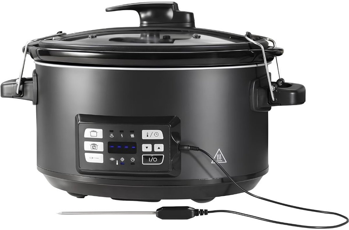 SP® Slowcooker - Elektrische Stoompan - UltraCompact - Zwart - 20cm x 40cm x 30cm